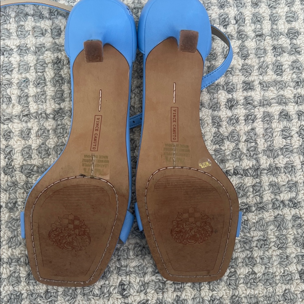 Vince Camuto Sky Blue Heeled Sandals - Picture 4 of 4
